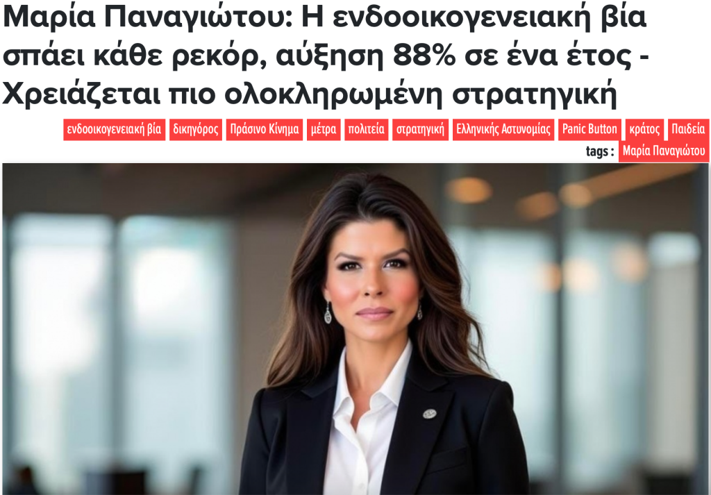 Μαρία Παναγιώτου ενδοοικογενειακή βία ποινικολόγος